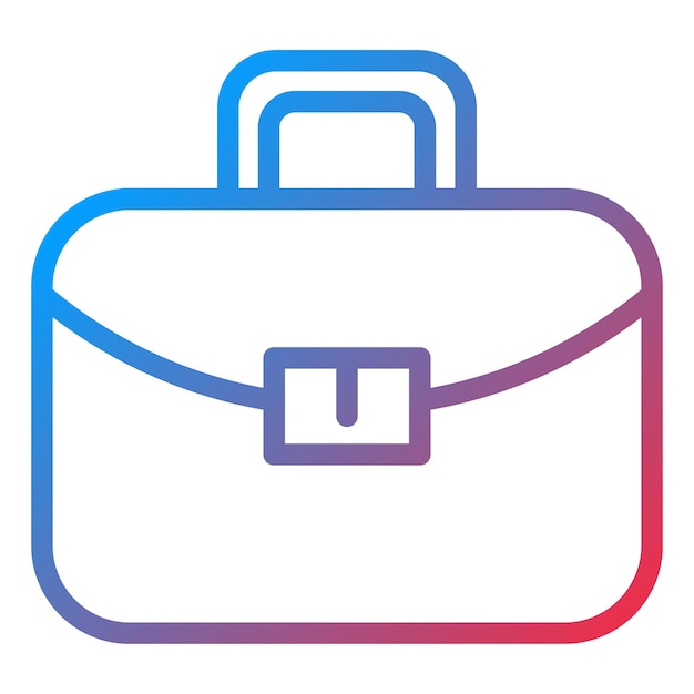 Estilo del icono del maletín de diseño vectorial