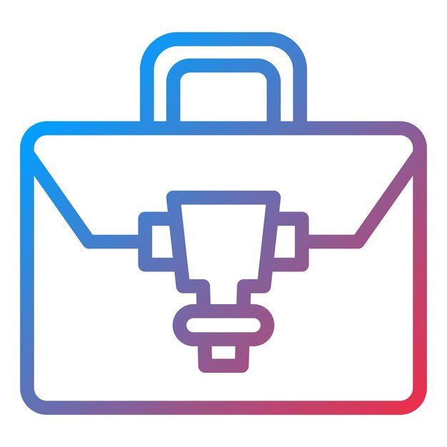 Estilo del icono del maletín de diseño vectorial