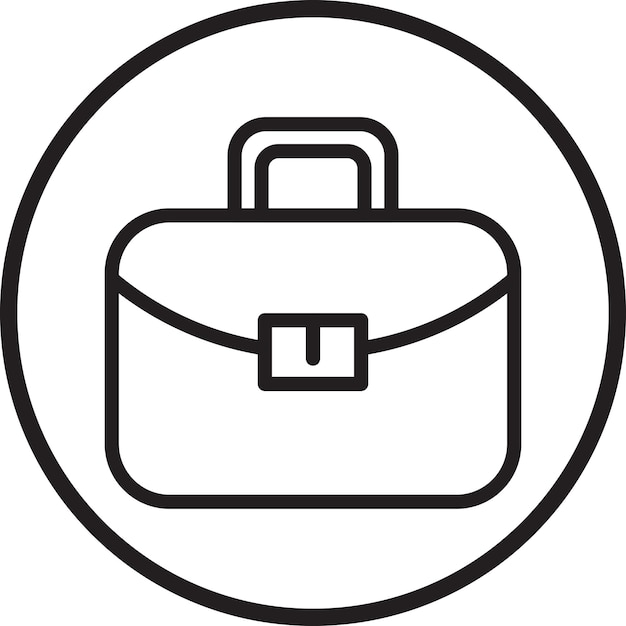 Estilo del icono del maletín de diseño vectorial