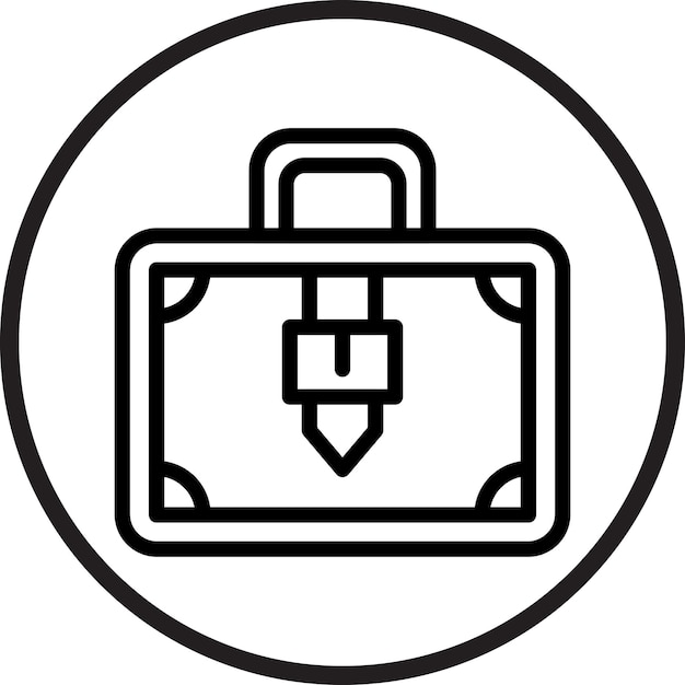 Estilo del icono del maletín de diseño vectorial