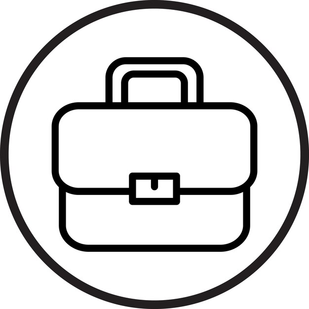 Estilo del icono del maletín de diseño vectorial