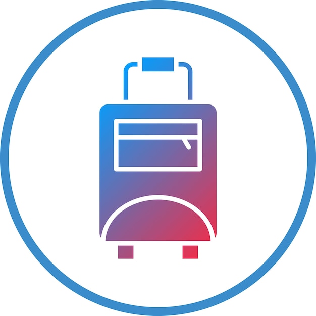 Estilo del icono del maletín de diseño vectorial