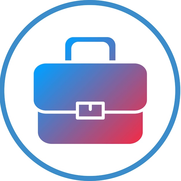 Estilo del icono del maletín de diseño vectorial