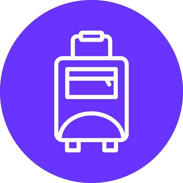 Estilo del icono del maletín de diseño vectorial