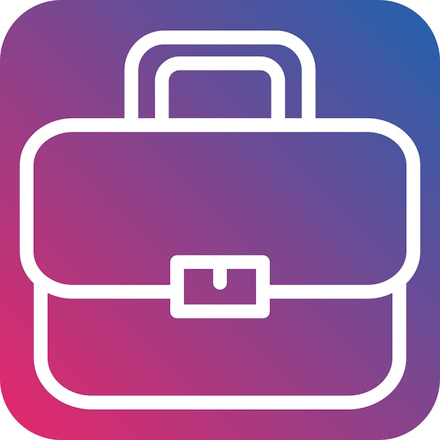 Estilo del icono del maletín de diseño vectorial