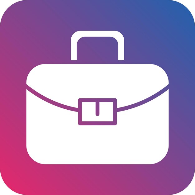 Estilo del icono del maletín de diseño vectorial