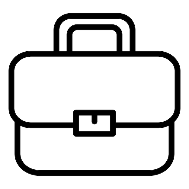 Estilo del icono del maletín de diseño vectorial