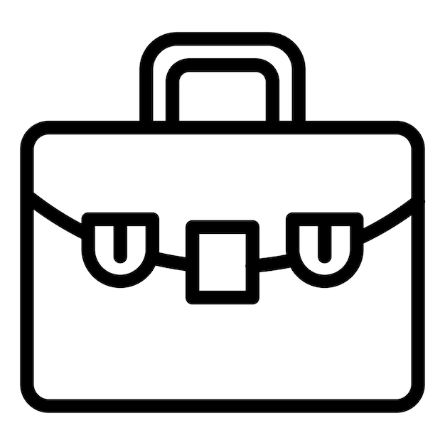 Estilo del icono del maletín de diseño vectorial