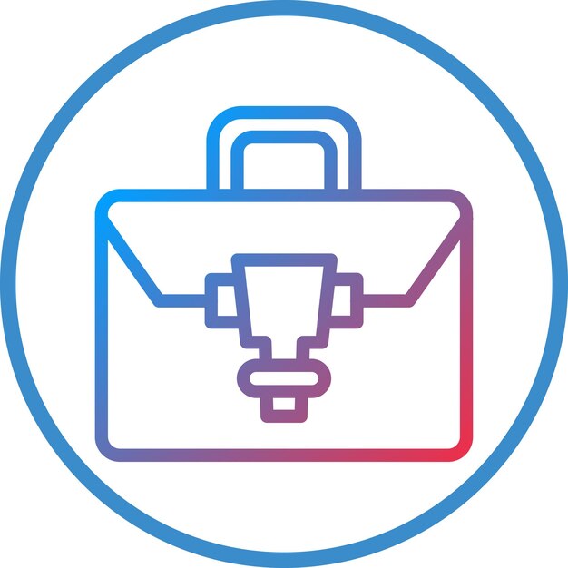 Estilo del icono del maletín de diseño vectorial