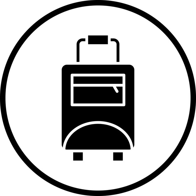 Estilo del icono del maletín de diseño vectorial