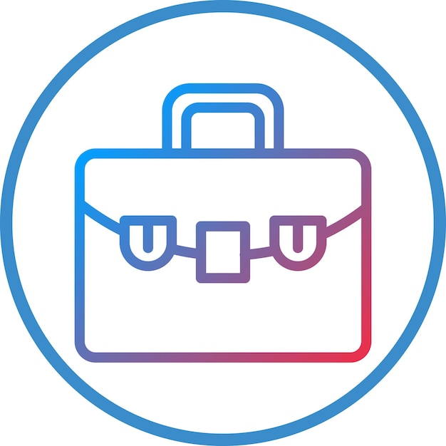 Estilo del icono del maletín de diseño vectorial