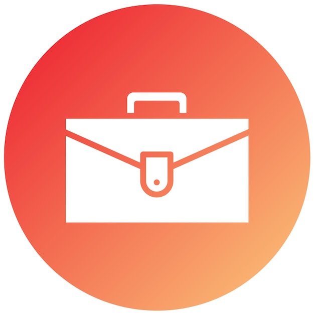 Estilo del icono del maletín de diseño vectorial