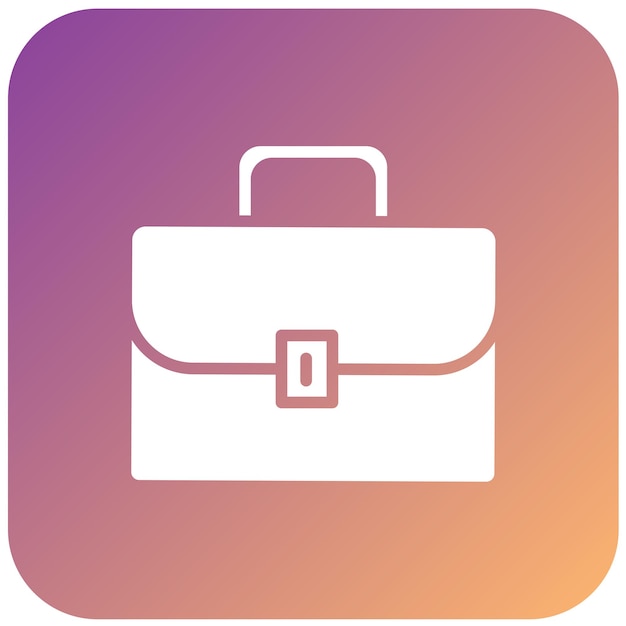 Estilo del icono del maletín de diseño vectorial
