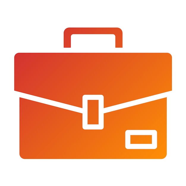 Estilo del icono del maletín de diseño vectorial