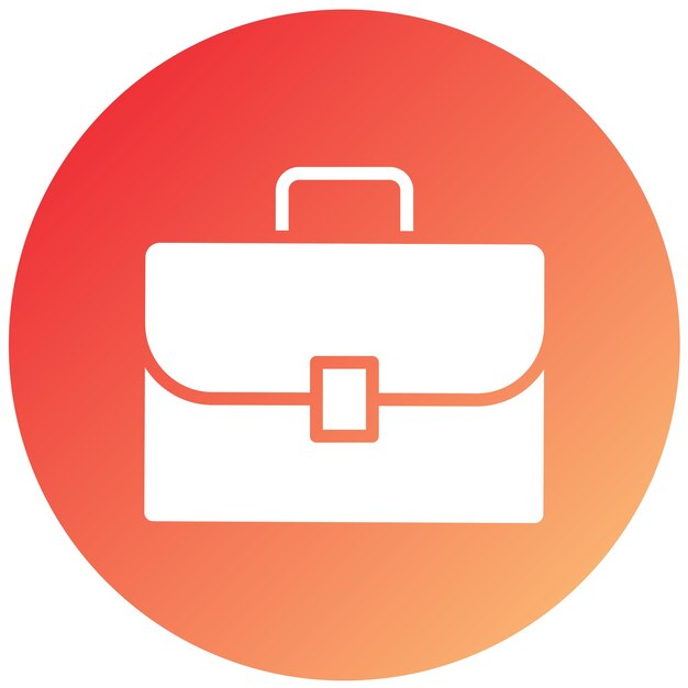 Estilo del icono del maletín de diseño vectorial