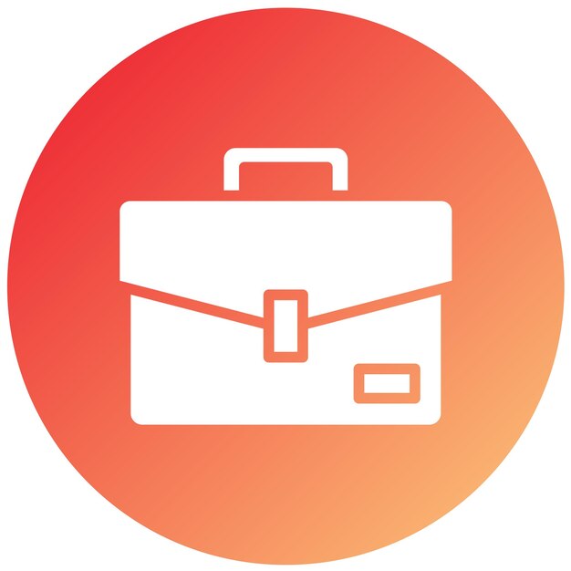 Estilo del icono del maletín de diseño vectorial
