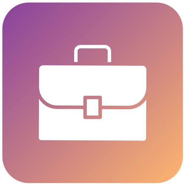 Estilo del icono del maletín de diseño vectorial