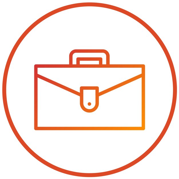 Estilo del icono del maletín de diseño vectorial