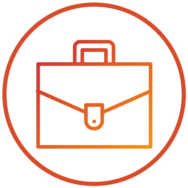 Estilo del icono del maletín de diseño vectorial