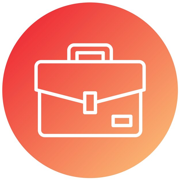 Estilo del icono del maletín de diseño vectorial