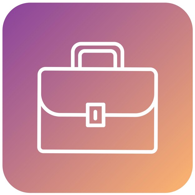 Estilo del icono del maletín de diseño vectorial