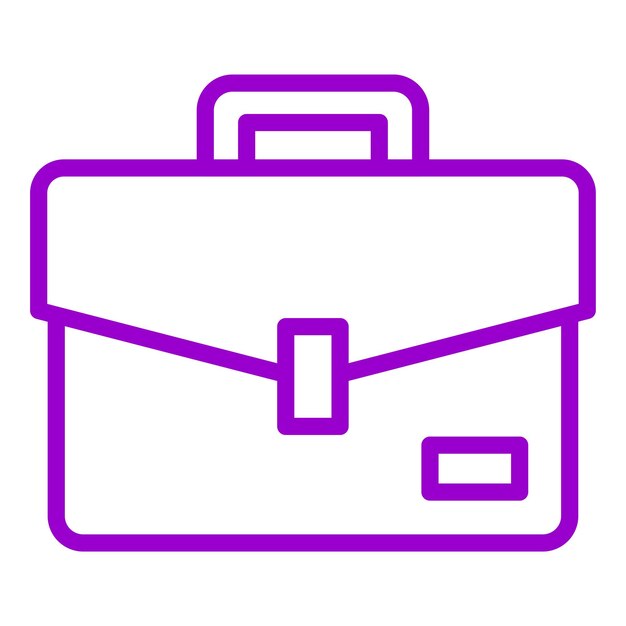 Estilo del icono del maletín de diseño vectorial