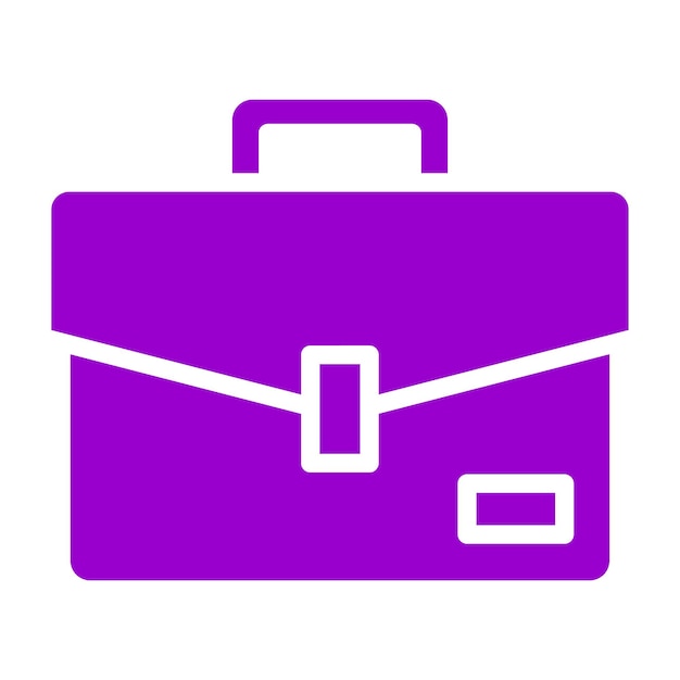 Estilo del icono del maletín de diseño vectorial