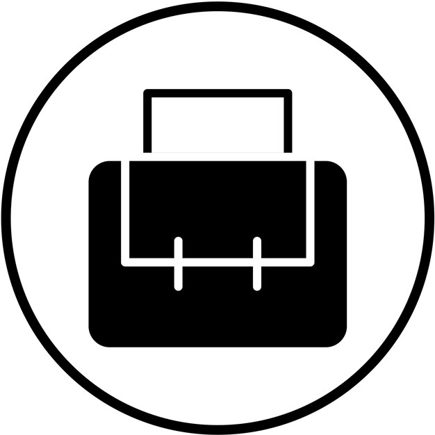 Estilo del icono del maletín de diseño vectorial
