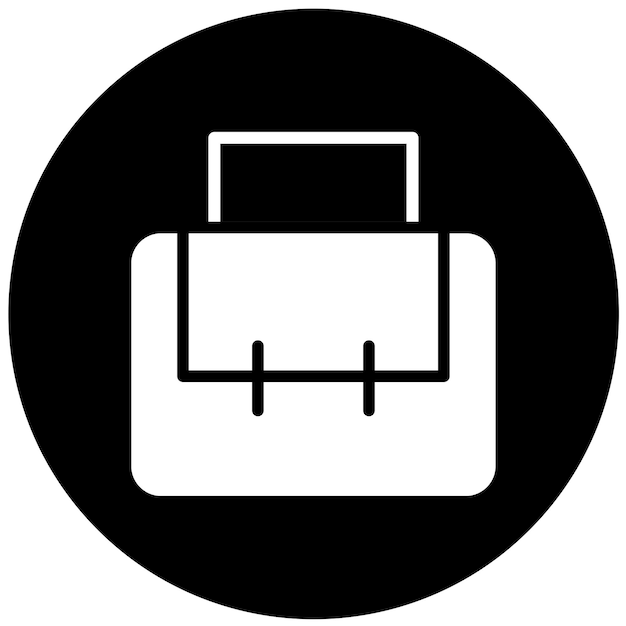 Estilo del icono del maletín de diseño vectorial