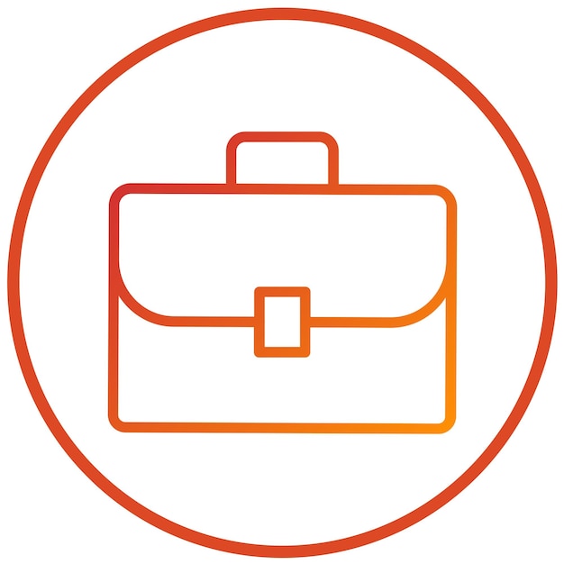 Estilo del icono del maletín de diseño vectorial