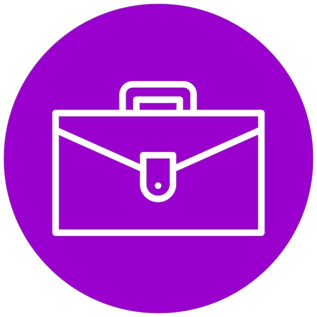 Estilo del icono del maletín de diseño vectorial