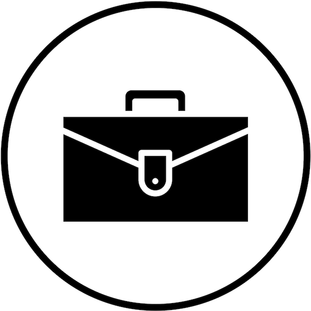 Estilo del icono del maletín de diseño vectorial