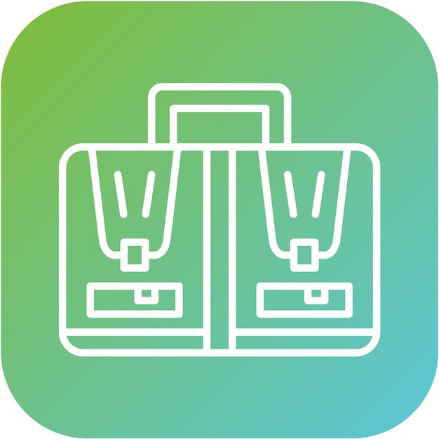 Estilo del icono del maletín de diseño vectorial