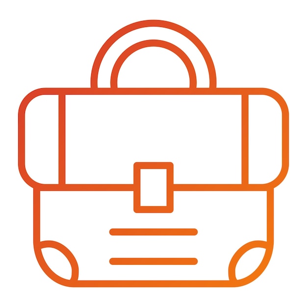 Estilo del icono del maletín de diseño vectorial