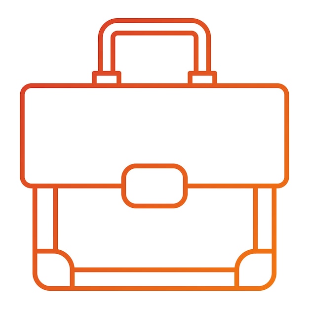 Estilo del icono del maletín de diseño vectorial