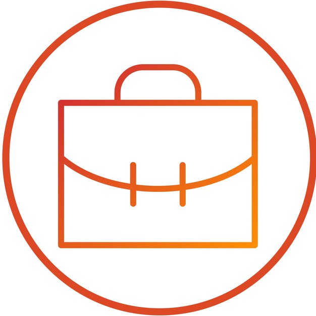 Estilo del icono del maletín de diseño vectorial
