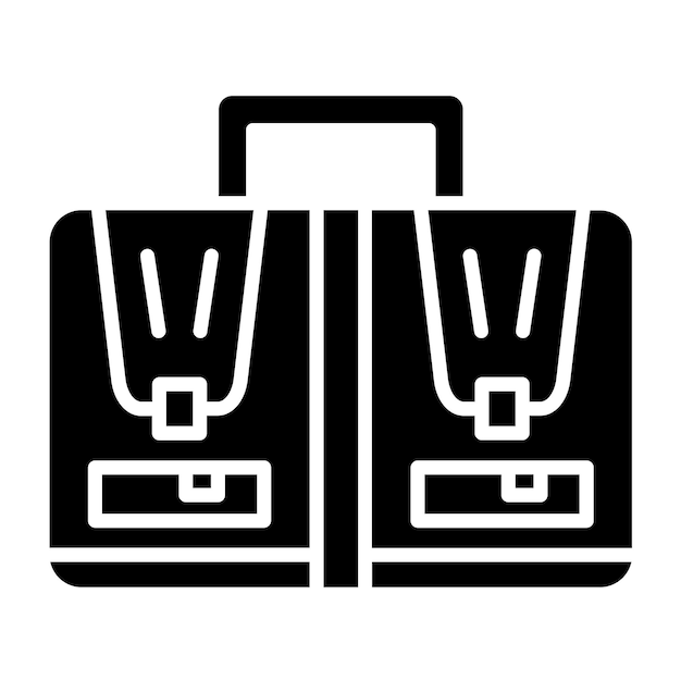 Estilo del icono del maletín de diseño vectorial