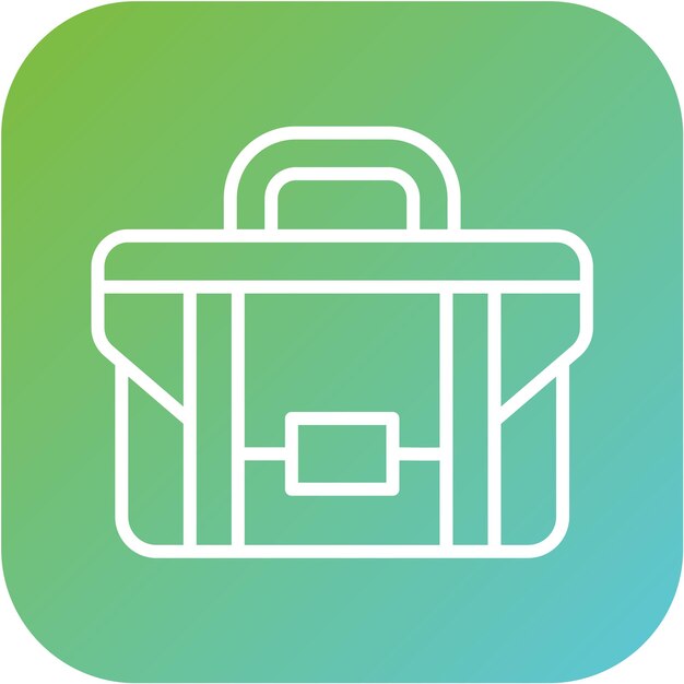 Estilo del icono del maletín de diseño vectorial