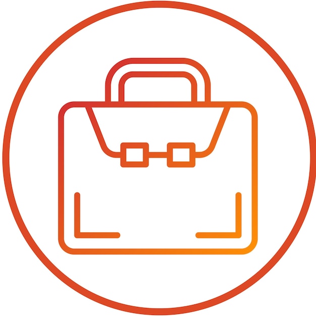 Estilo del icono del maletín de diseño vectorial