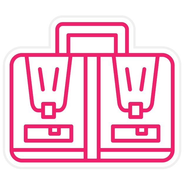 Estilo del icono del maletín de diseño vectorial