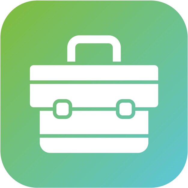 Estilo del icono del maletín de diseño vectorial