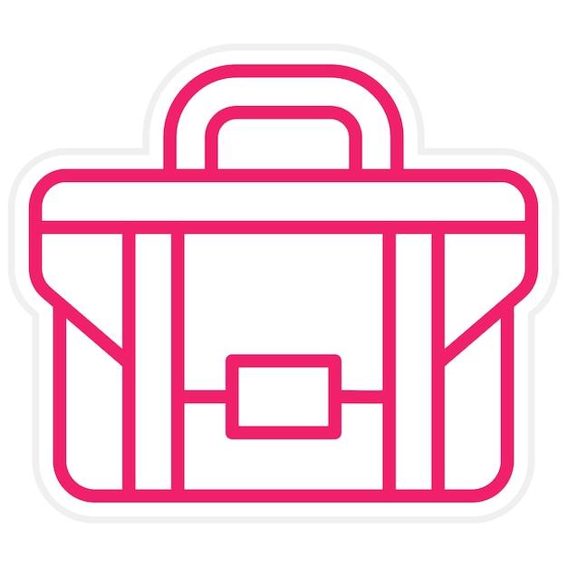 Estilo del icono del maletín de diseño vectorial