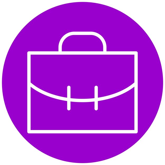 Estilo del icono del maletín de diseño vectorial