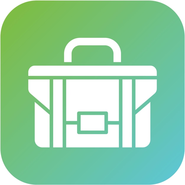 Estilo del icono del maletín de diseño vectorial