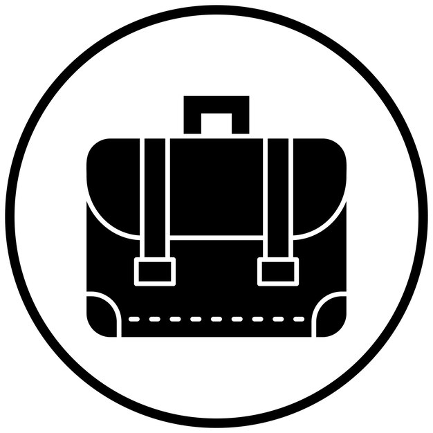 Estilo del icono del maletín de diseño vectorial