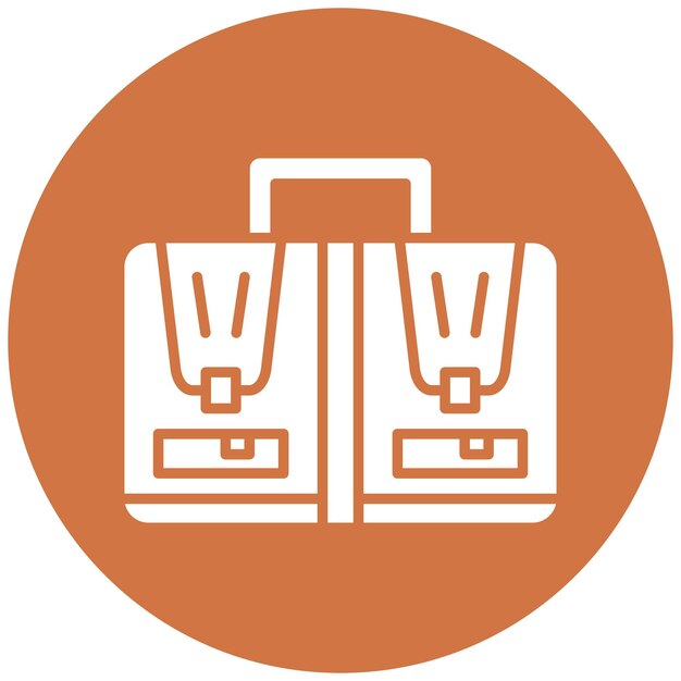 Estilo del icono del maletín de diseño vectorial