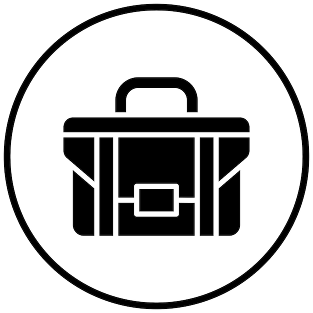 Estilo del icono del maletín de diseño vectorial