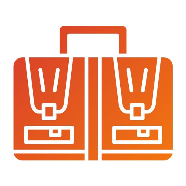 Estilo del icono del maletín de diseño vectorial