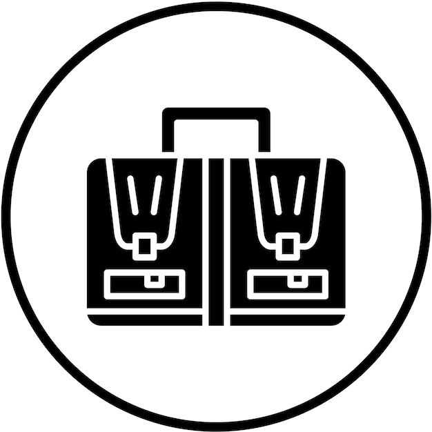 Estilo del icono del maletín de diseño vectorial
