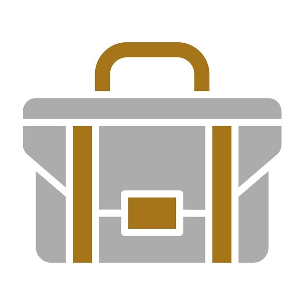 Estilo del icono del maletín de diseño vectorial